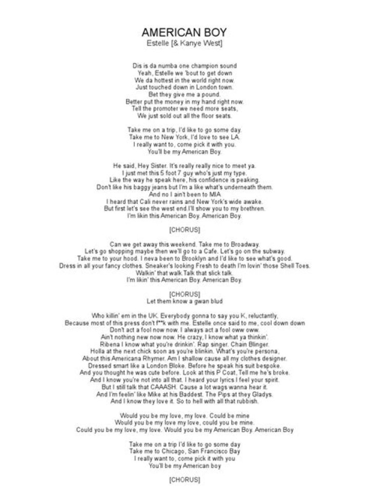 The Ultimate Guide To American Boy Lyrics: Meaning, Analysis, And More