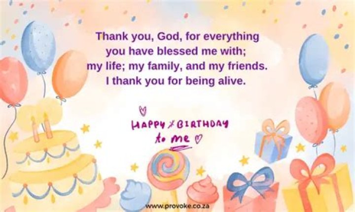 Birthday Wishes For Myself Thanking God