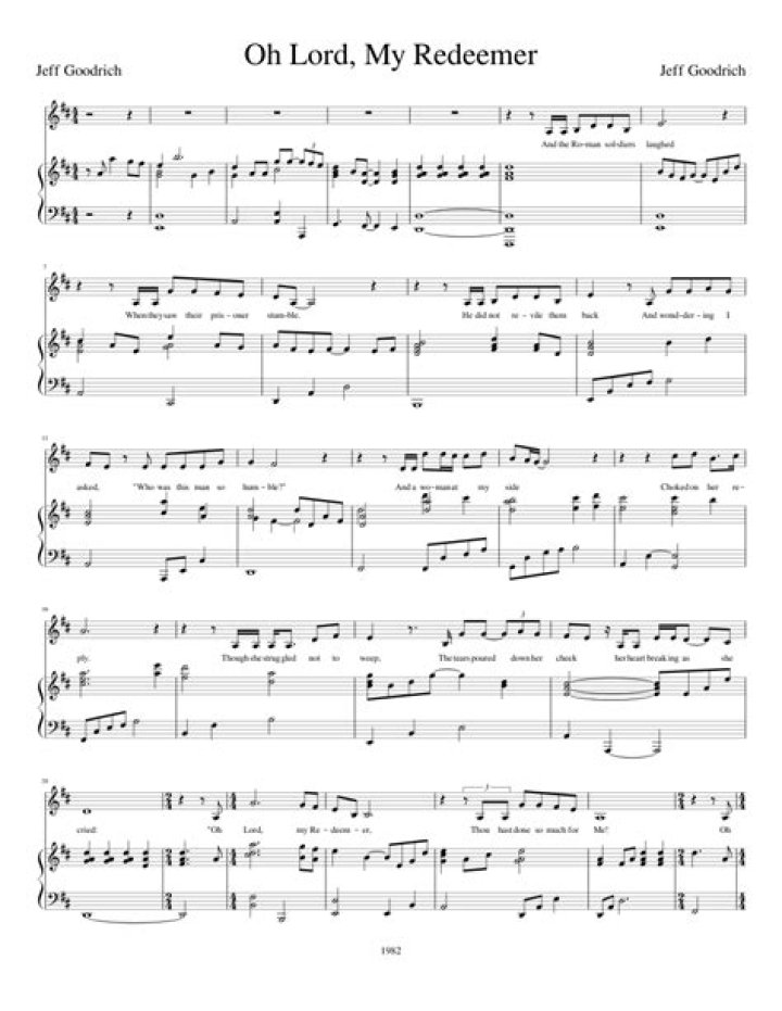 Unearth The Inspiring Lyrics Of "Oh Lord, My Redeemer"