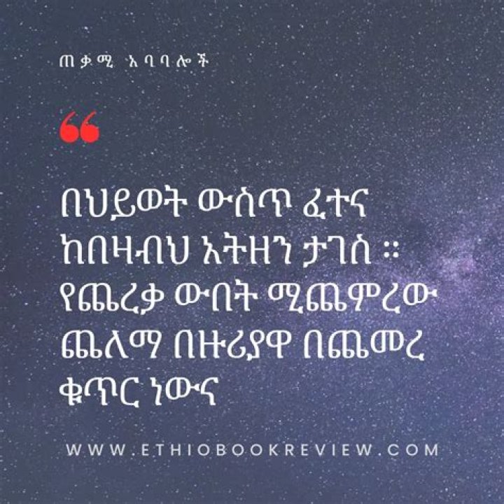 Amharic Proverbs: A Collection Of Timeless Wisdom