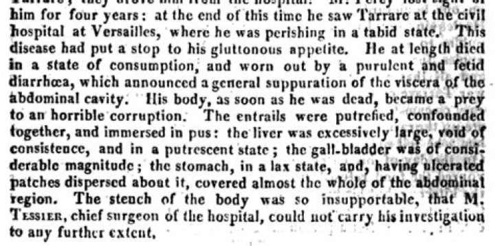Tarrare's Extraordinary Medical Condition: An Enigma Of Extreme Hunger And Curious Consumptions