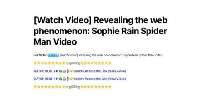 The Ultimate Guide To The "What Is The Spiderman Video Sophie" Phenomenon